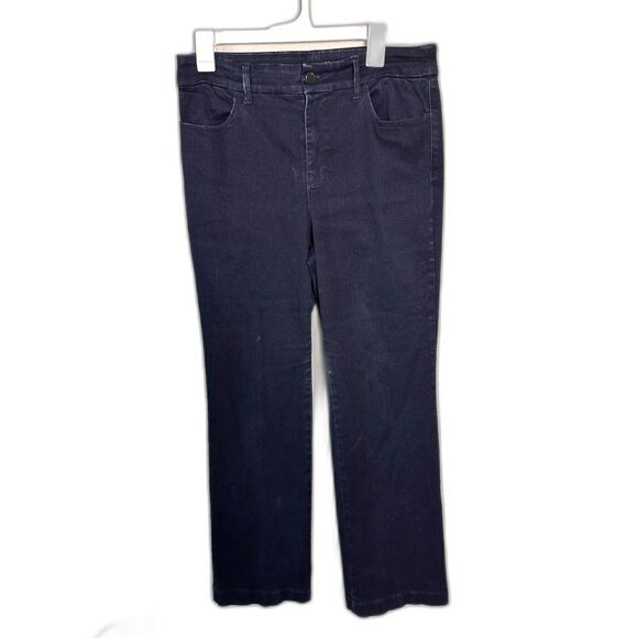 Chico's Denim - Chico's The Platinum Trouser Dark Wash Denim Jeans Size 1 Regular / Medium 8